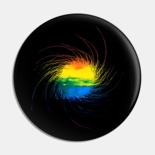 Abstract "Black Hole" Rainbow Design Pin