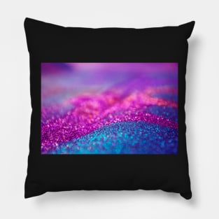 Pink, Blue and Purple Glitter Pillow