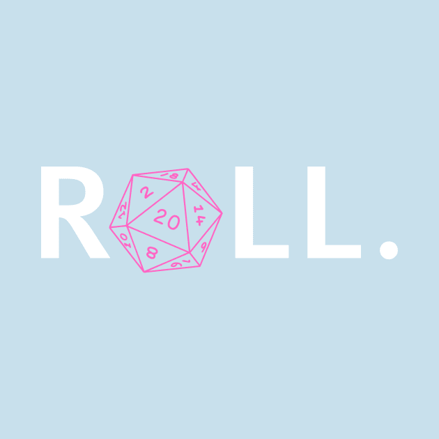 Roll. RPG Shirt white and pink by Pixel-Meanagerie