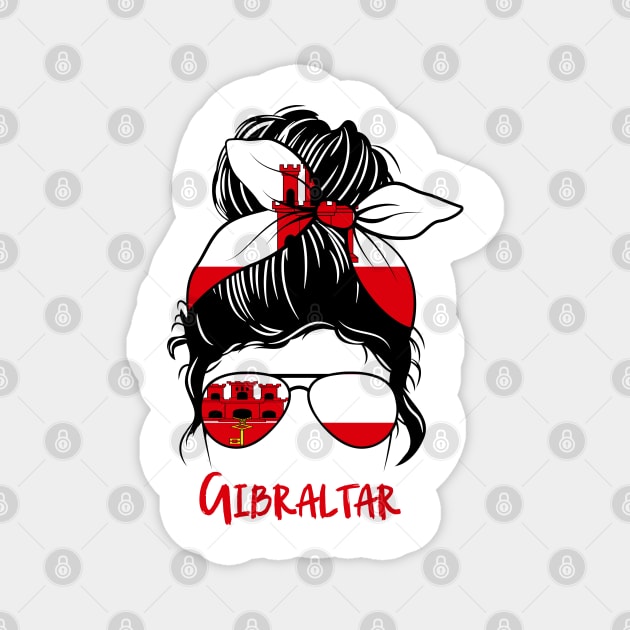 Gibraltar girl, Gibraltar Flag, Gibraltar gift heritage, Gibraltarian girlfriend Magnet by JayD World