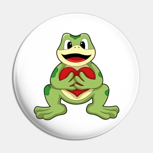 Frog with Heart Pin