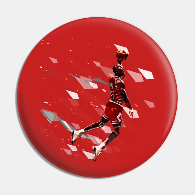 Micheal Jordan Abstract Poly Art Pin by hesxjohnpaul