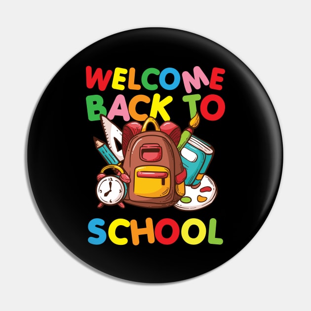 First Day of School Teacher Welcome Back to School Pin by folidelarts