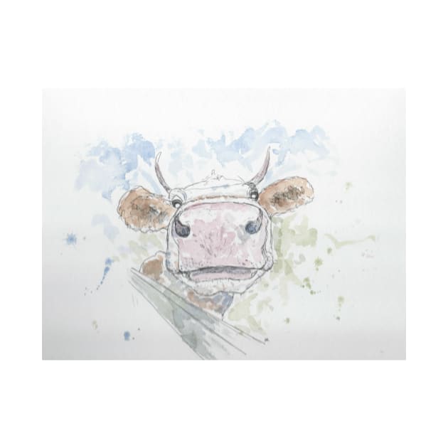 Curious Cow illustration by DebTheZeb