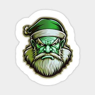 MY ANGRY SANTA CLAUS GREEN Magnet