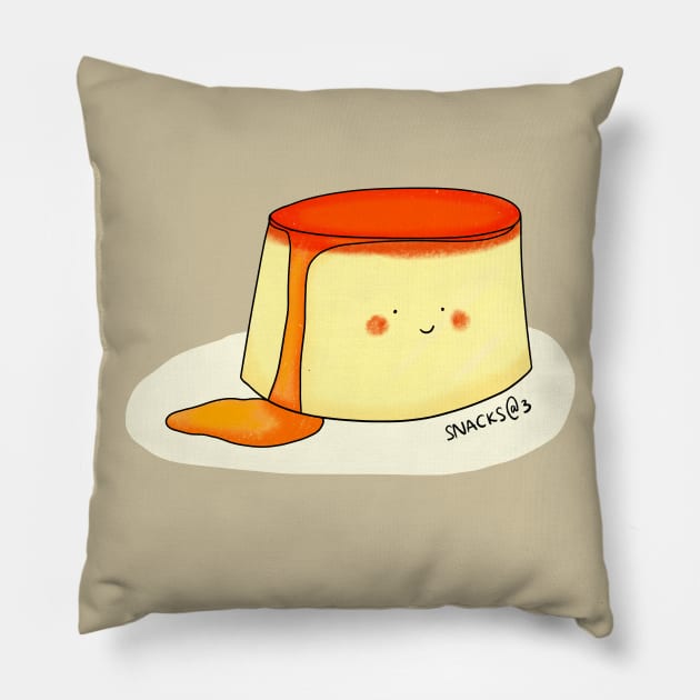 Smooth Caramel Custard Pudding Pillow by Snacks At 3