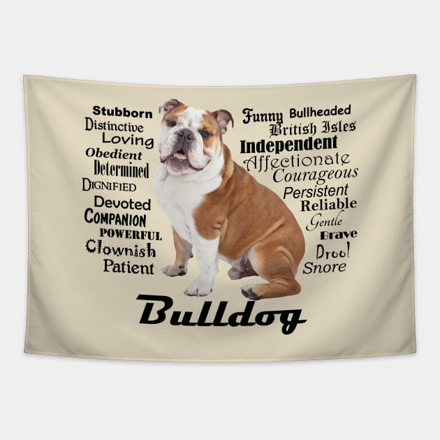 Bulldog Traits English Bulldog Tapestry TeePublic