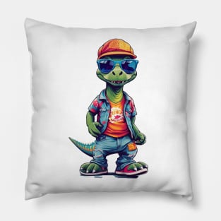 Funny Whimsical Dinosaur Pillow