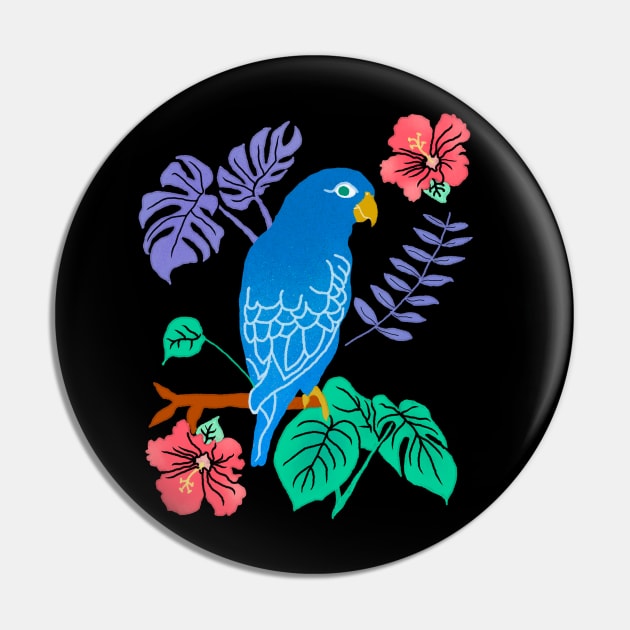 Parrot and Tropical Plants Pin by srojas26