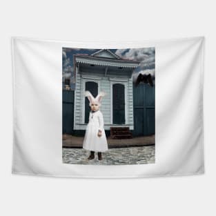 White Rabbit of the French Quarter Tapestry