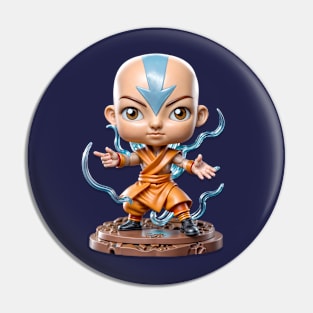 Mini figure of Aang, the last air bender Pin