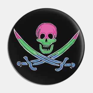 Polysexual Pirate Pride (darkMode) Pin