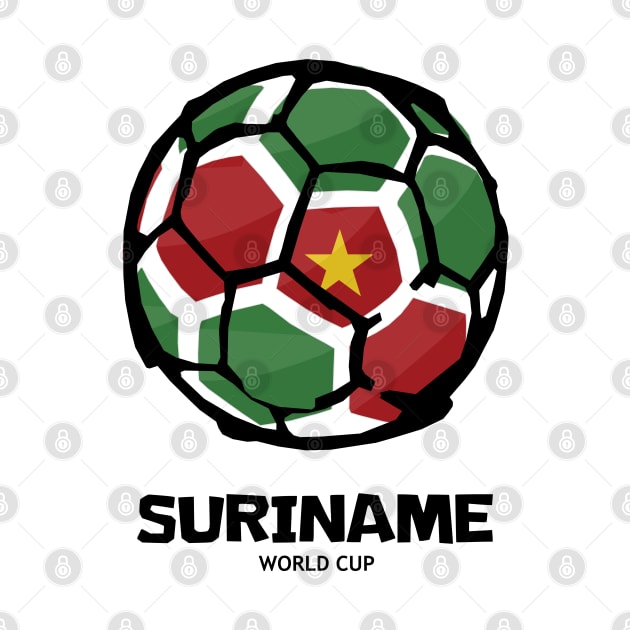 Suriname Football Country Flag by KewaleeTee