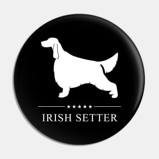 Irish Setter Dog White Silhouette Pin