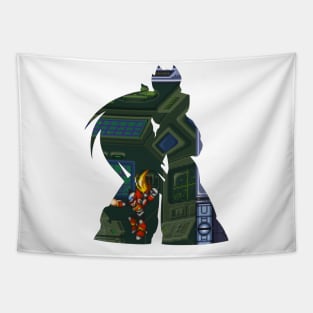 Zero - Mega Man X background cutout v.2 Tapestry