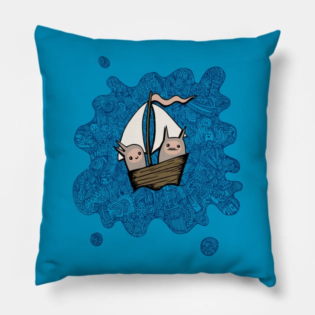 The Boat Trip Pillow by wotto