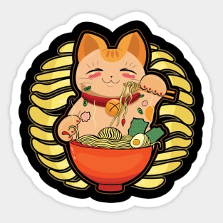 cat eating ramen cute kawaii kitten eating noodles Essential T