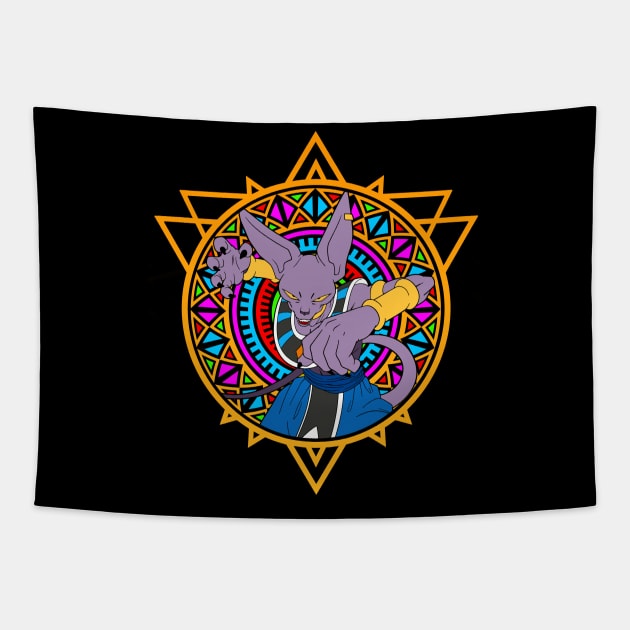 Esoteric Beerus Tapestry by Meca-artwork