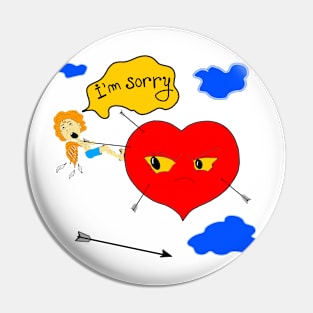 Broken heart Pin