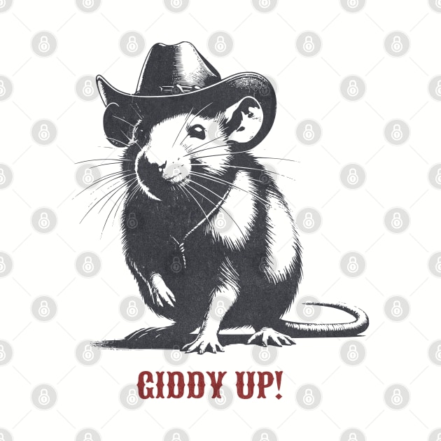 Giddy Up Cute Cowboy Rat by susanne.haewss@googlemail.com