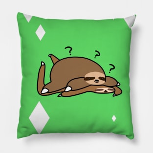 "Happy Birthday" Fat Sloth and Flat Sloth Pillow