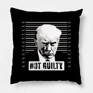 Trump Mugshot  - Not Guilty Pillow