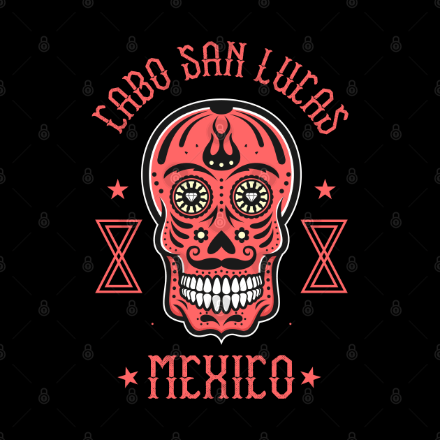 Sugar Skull Cabo San Lucas Mexican Vacation Design by FilsonDesigns