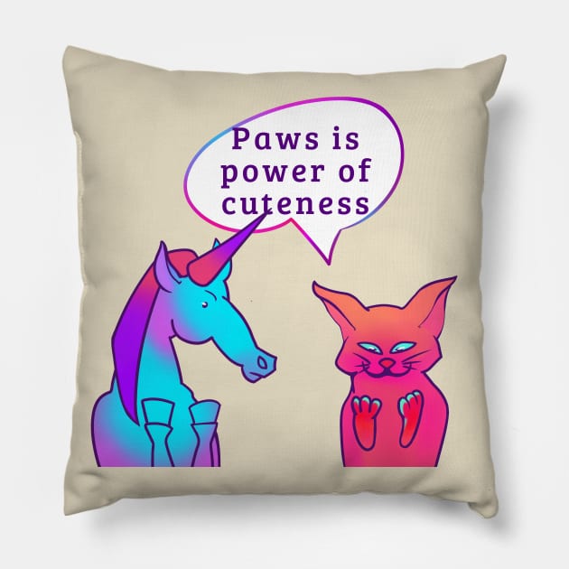 Something about power of cuteness Pillow by Pryalushka