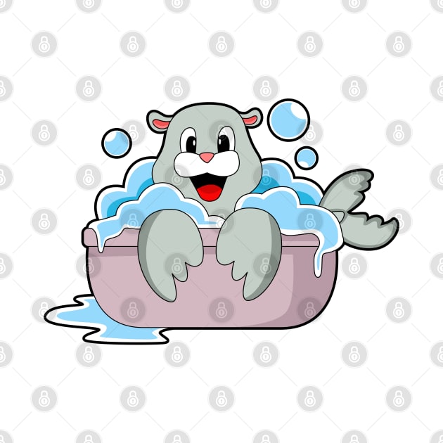 Seal in Bathtub by Markus Schnabel