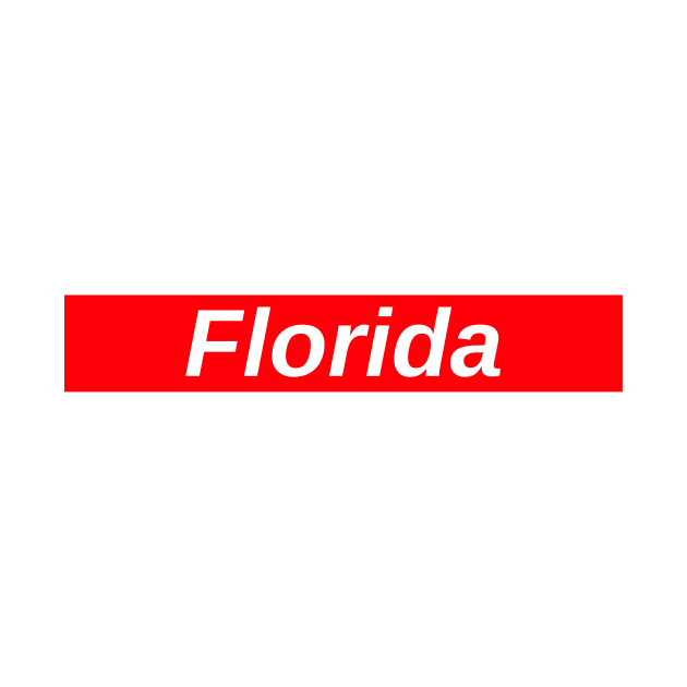 Florida // Red Box Logo by FlexxxApparel