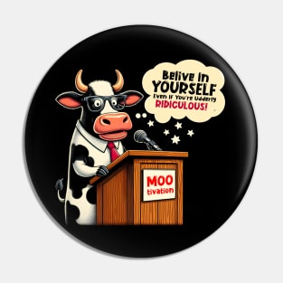 Cow Lover Retro Funny Quotes Pin