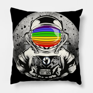 Rainbow Astronaut Pillow