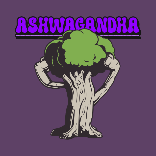 ASHWAGANDA - fitness supplement graphic by Thom ^_^