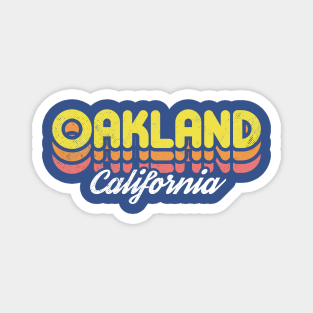 Retro Oakland California Magnet