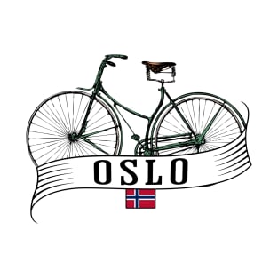 Oslo Norway Flag Bicycle T-Shirt