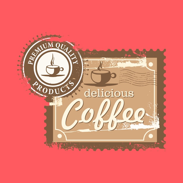 Vintage Coffee stamp design by Muse