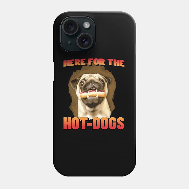 Here for the hot-dogs Phone Case by MythicalShop