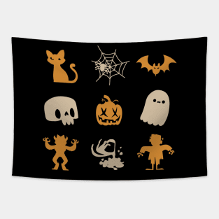 Halloween Ornaments Tapestry