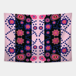 Floral pattern with leaves and flowers paisley style Tapestry