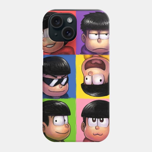 Six Same Faces Phone Case by RySpirit