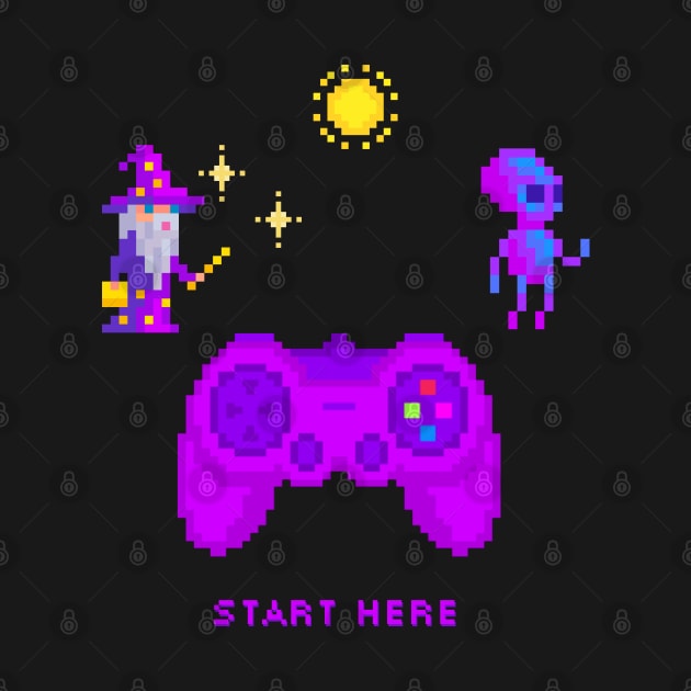 Start Here - Gamer -Pixel by Graphic_01_Sl