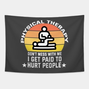 Physical Therapy Funny Massage Assistant Tapestry