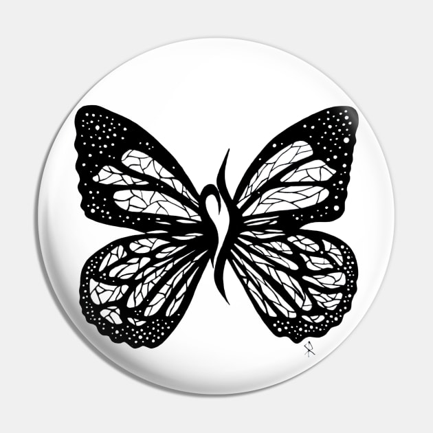 NEDA Butterfly by Skye Rain Art Pin by Skye Rain Art