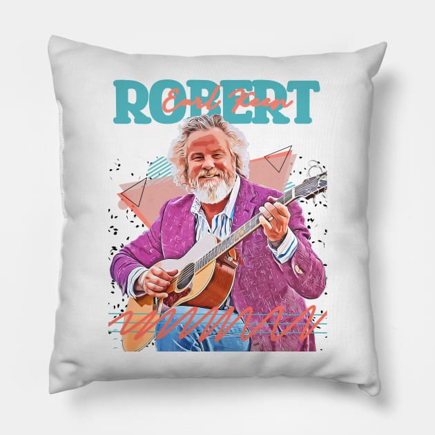 Robert Earl Keen Fan Art Retro Design // Vintage Pillow by Nandin Putri