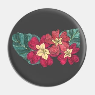 Red primrose Pin