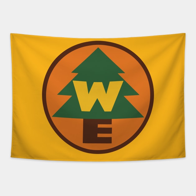 Wilderness explorers back print Tapestry by EnglishGent