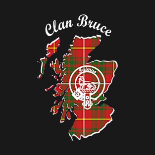 Clan Bruce Scotland Map Crest T-Shirt