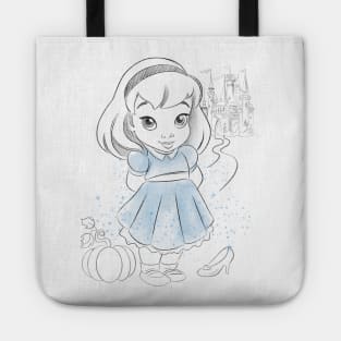 Cute princess, watercolor princess face mask, baby princess home Tote