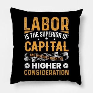 Happy USA labor day typography Pillow