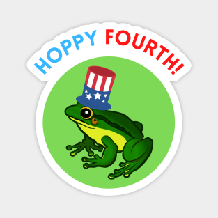 Hoppy Fourth 4th of July Independence Day Patriotic Frog Toad Lover USA Gifts Magnet